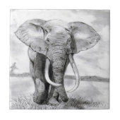 Carreau dessin d'éléphant africain dans la conception de (Devant)