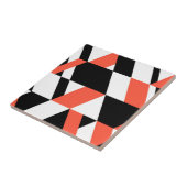 Carreau Dessin géométrique urbain tendance, moderne, noir  (Côté)