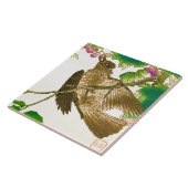 Carreau Dessin japonais de geai sur une vigne (Côté)