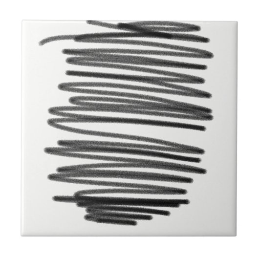 Carreau Dessin minimaliste de l'art Abstrait (Devant)