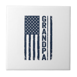 Carreau Dessin patriotique dégradé du drapeau américain Gr