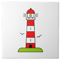 Dessin phare personnalisé carré grand