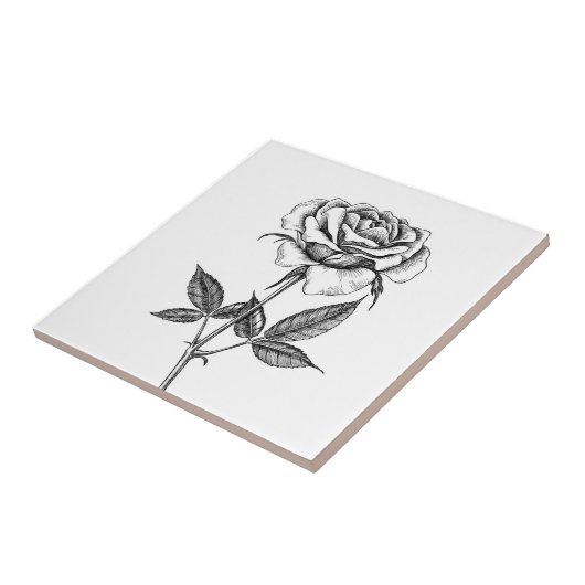 Carreau dessin rose (Côté)