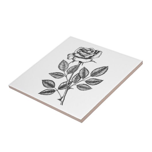 Carreau dessin rose 2 (Côté)