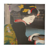 Carreau Dessin traditionnel japonais Cool geisha (Devant)