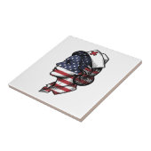 Carreau Dessin vectoriel de profil d'infirmière avec drape (Côté)