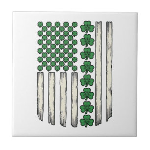 Carreau Dessin vectoriel vintage du drapeau américain Sham