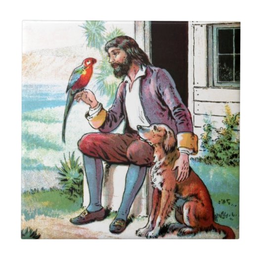 Carreau Dessin vintage : Compagnons des heures isolées (Devant)