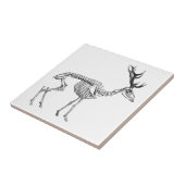 Carreau Dessin vintage éffrayant de squelette (Côté)