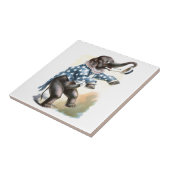 Carreau Dessin vintage : Éléphant de cirque (Côté)