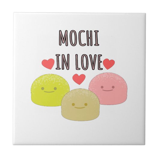 Carreau Dessins de dessin mignon Mochi (Devant)