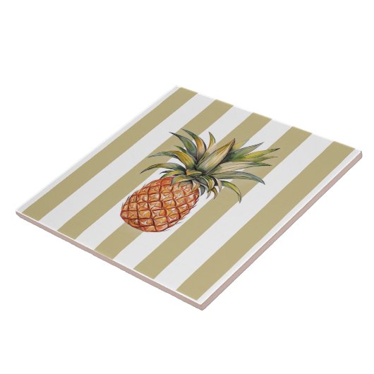 Carreau Dessous de plat - Ananas (Côté)