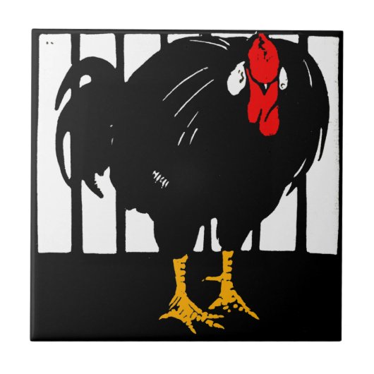 Carreau Dessous de verre animal victorien en grève (Devant)