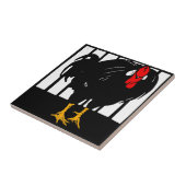 Carreau Dessous de verre animal victorien en grève (Côté)