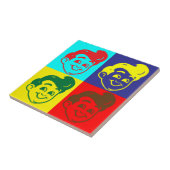 Carreau Dessous de verre en céramique de style rétro (Côté)