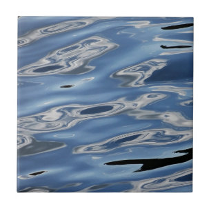 Carreau dessous de verre papier motif abstrait bleu cool