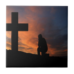 Carreau Destin d'amour de paix de Jésus de croix de foi de