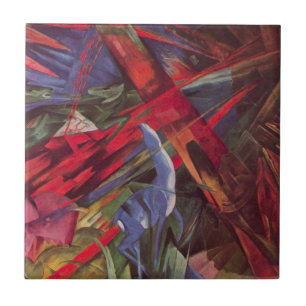 Carreau Destins des animaux de Franz Marc, Art cubiste vin