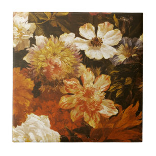 Carreau Détail des fleurs (huile sur la toile)