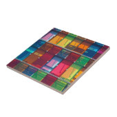 Carreau Détail d'un bâtiment commercial multicolore (Côté)