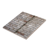 Carreau Détail d'un mur d'une vieille brique rouge avec la (Côté)