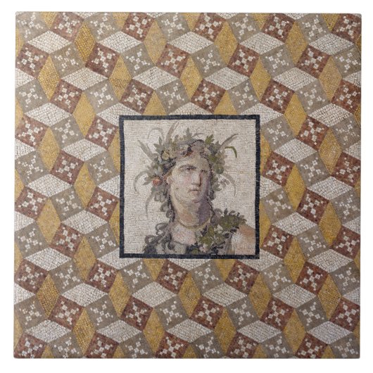 Carreau Détail d'un panneau de plancher romain de mosaïque (Devant)