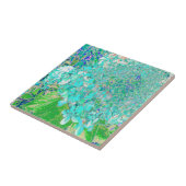 Carreau Détail élégant d'hydrangea Aqua et Limelight Vert (Côté)