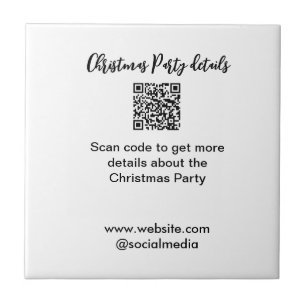 Carreau Détails du site web social du code QR de la fête d