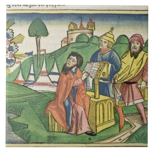 Carreau Deuteronomy : Frontispice dans lequel Dieu fait le (Devant)