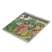 Carreau Deuteronomy : Frontispice dans lequel Dieu fait le (Côté)