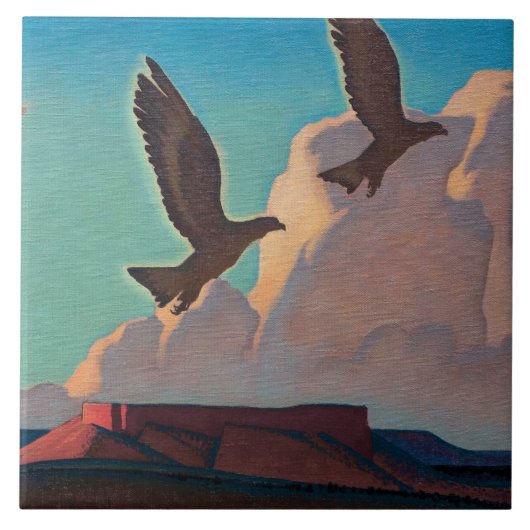 Carreau Deux aigles par Maynard Dixon (Devant)