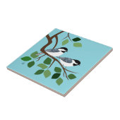 Carreau Deux Bécasseaux Noirs Dans L'Arbre (Côté)