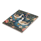 Carreau Deux Bleus Élégants William Morris Inspiré (Côté)