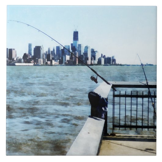 Carreau Deux cannes à pêche (Devant)