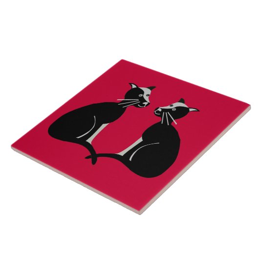 Carreau deux chats (Côté)