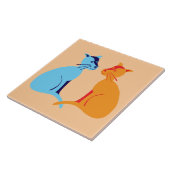 Carreau deux chats (Côté)