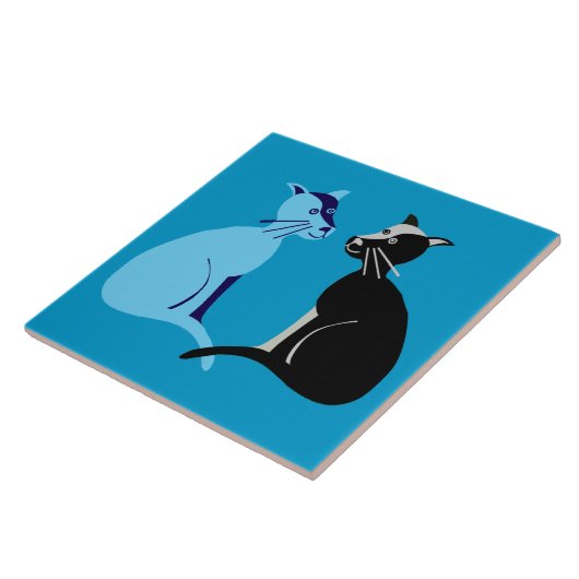 Carreau deux chats (Côté)