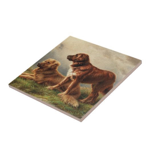 Carreau Deux chiens de garde (Côté)