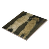 Carreau Deux chiens regardant dans la fenêtre de porte, (Côté)