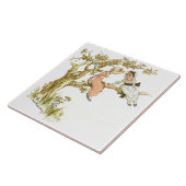 Carreau Deux filles dans un arbre Kate Greenaway (Côté)