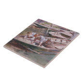 Carreau Deux garçons en bateau (par Theodore Robinson) (Côté)