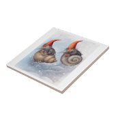 CARREAU DEUX GNOMES FAISANT DU SURF DES NEIGES SUR DES (Côté)