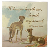 Carreau Deux Greyhounds / Célèbre St. Thomas Plus de citat (Devant)