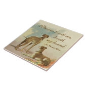 Carreau Deux Greyhounds / Célèbre St. Thomas Plus de citat (Côté)