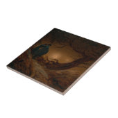 Carreau Deux hommes envisagent la lune la nuit (Côté)