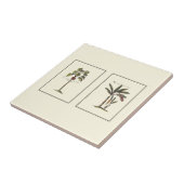 Carreau Deux mini palmiers encadrés (Côté)