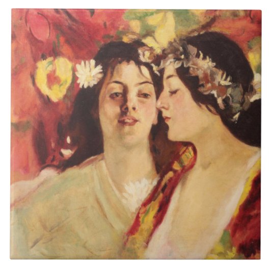 Carreau Deux muses du printemps (par Stefan Luchian) (Devant)