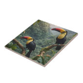 Carreau Deux Oiseaux Toucans Tropicaux, (Côté)