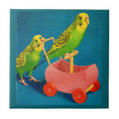 Carreau deux perroquets (Devant)