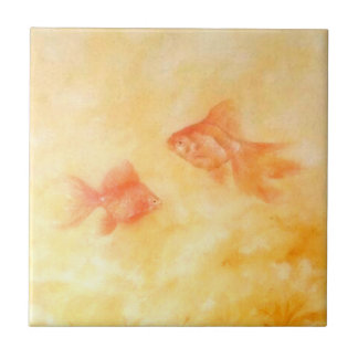 Carreau Deux poissons rouges
